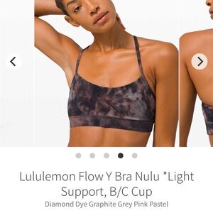 Lululemon Flow Y Bra Nulu *Light Support, B/C Cup